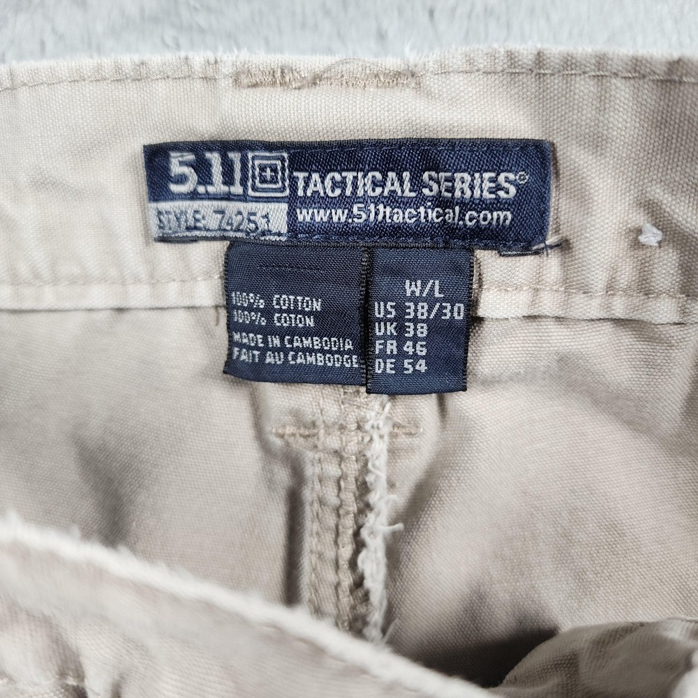 5.11 Tactical Pants Mens 38x30 (Fits 34x28) Beige Cargo Workwear Outdoor Utility - Picture 2 of 11